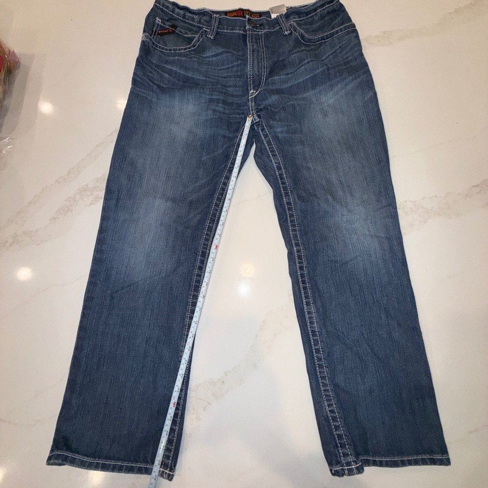 Ariat Work FR M4 Low Rise Boot Cut Jeans Mens 36x30 Blue Flame Resistant Denim